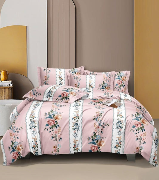 Thread Count All Round Elastic Fitted Cotton Queen Size Printed Double